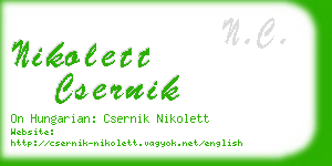nikolett csernik business card